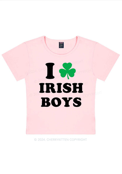 Irish Boys St Patricks Y2K Baby Tee Cherrykitten