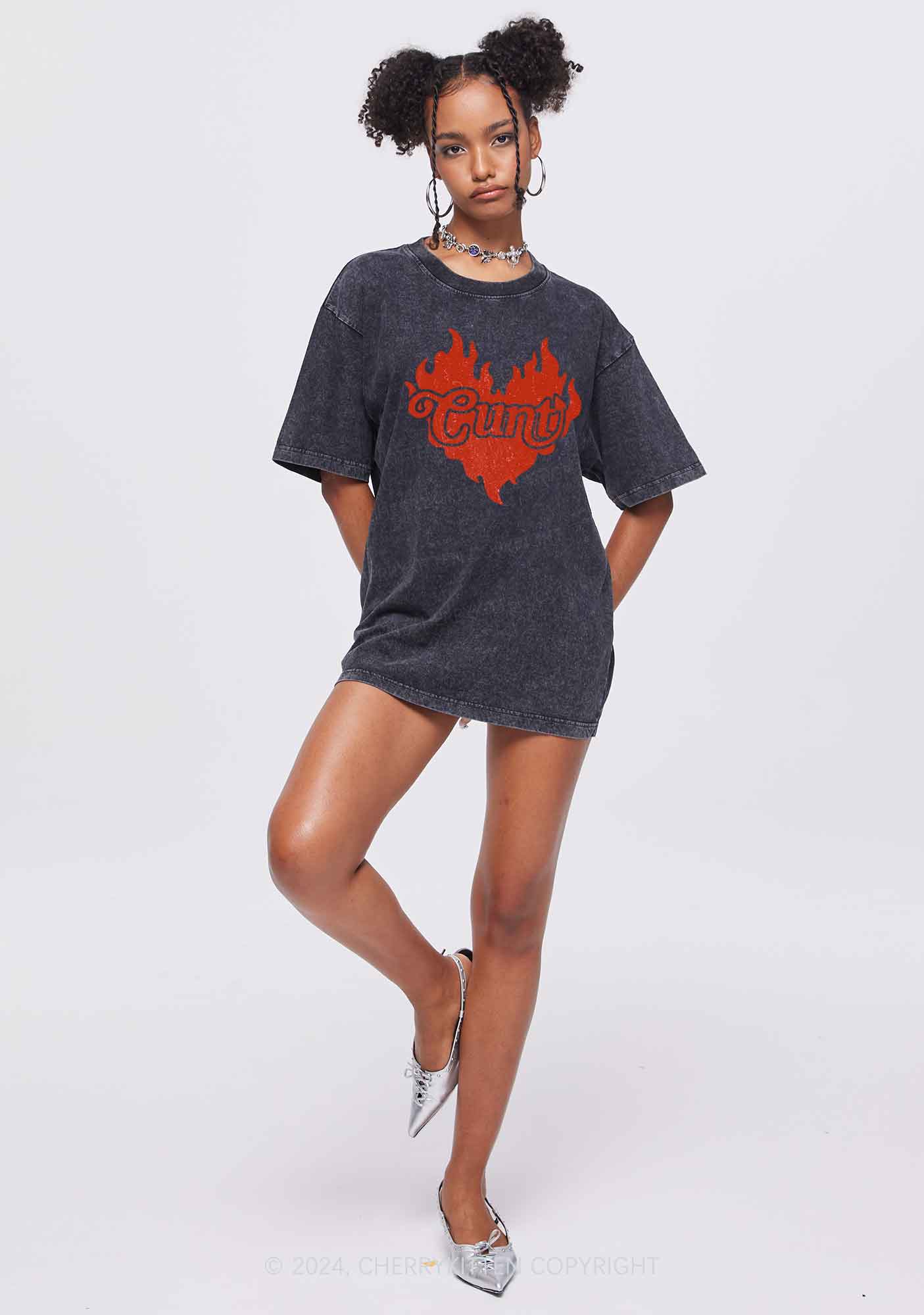 Cxxt Devil Y2K Valentine's Day Washed Tee Cherrykitten