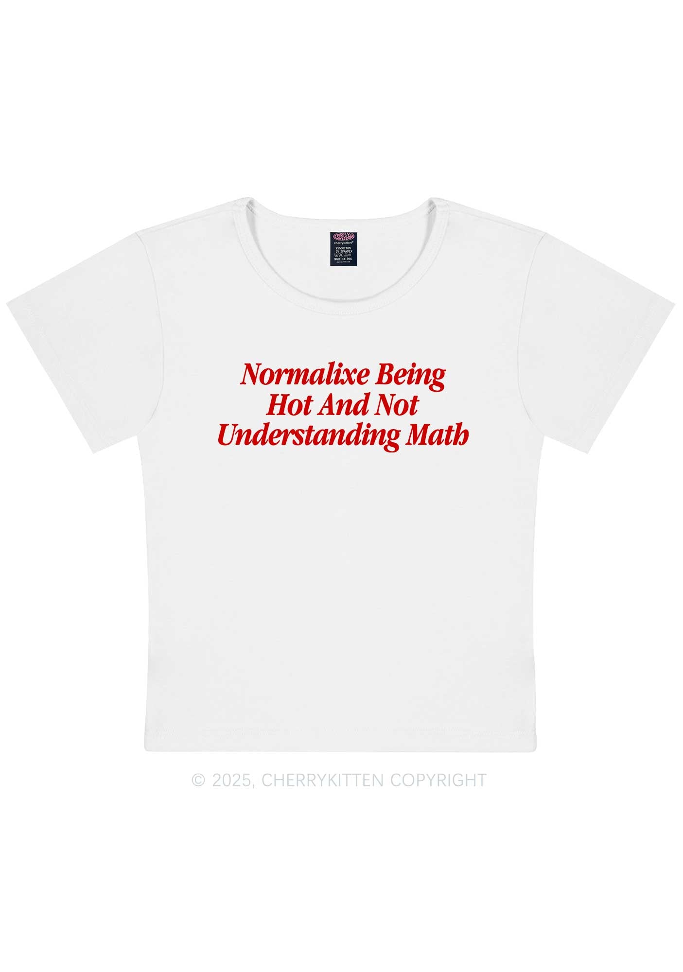 Hot And Not Understanding Math Y2K Baby Tee Cherrykitten