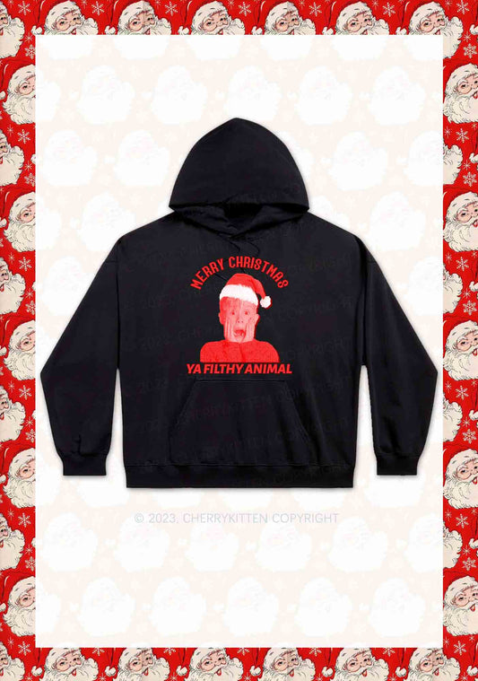 Merry Christmas Screaming Boy Y2K Hoodie Cherrykitten