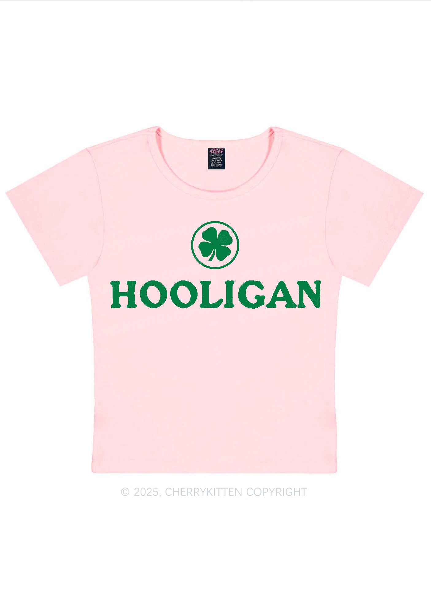 Irish Hooligan St Patricks Y2K Baby Tee Cherrykitten