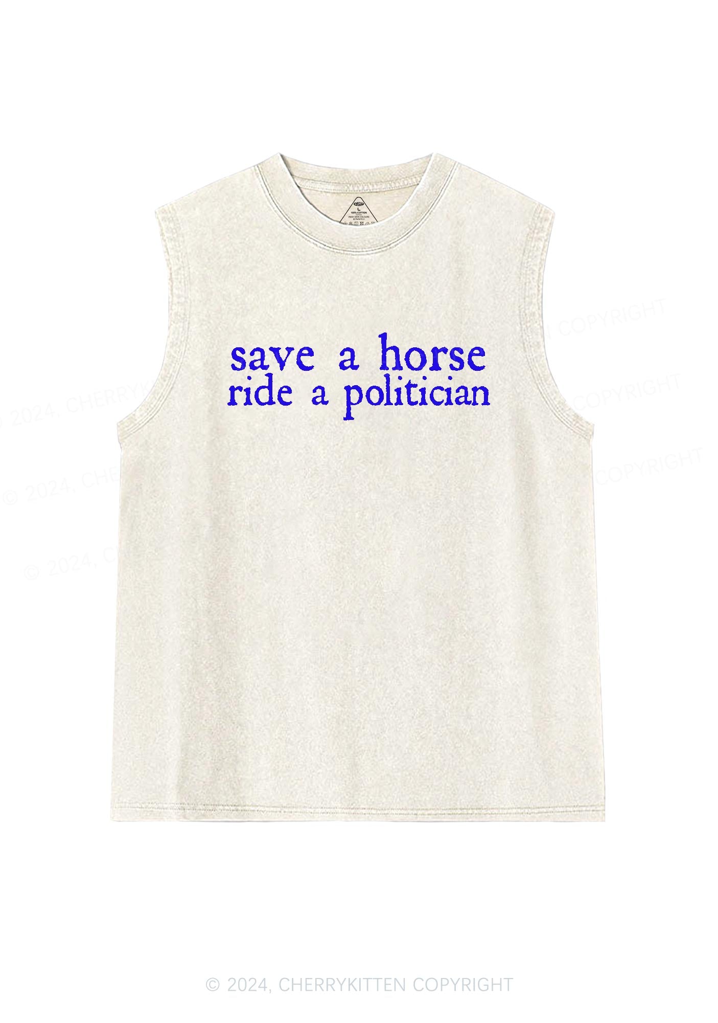 Ride A Politician Y2K Washed Tank Cherrykitten