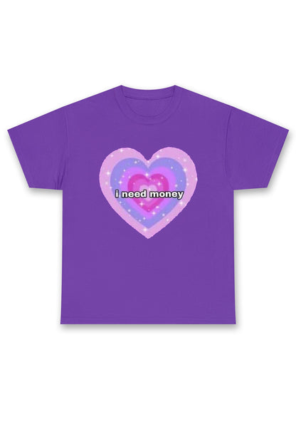 I Need Money Hearts Chunky Shirt