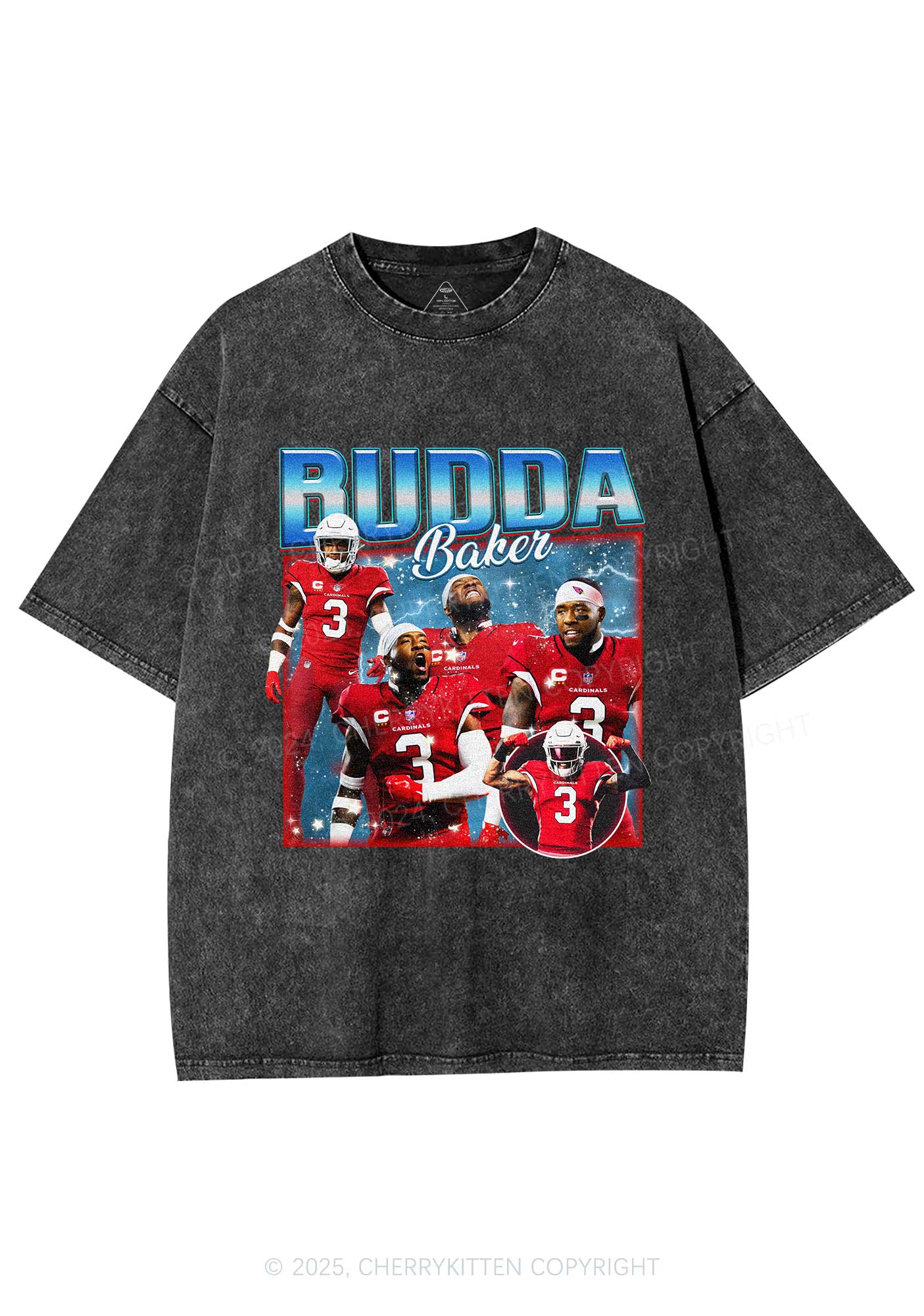 Blue Budda Y2K Super Bowl Washed Tee Cherrykitten