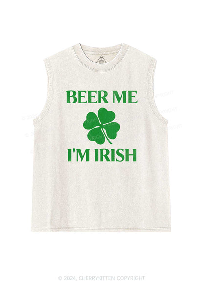 Beer Irish St Patricks Y2K Washed Tank Cherrykitten