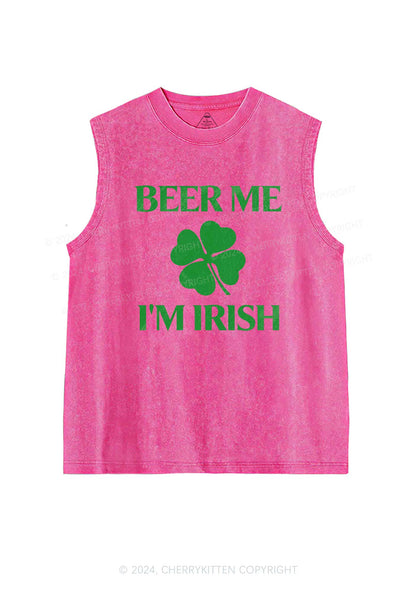 Beer Irish St Patricks Y2K Washed Tank Cherrykitten