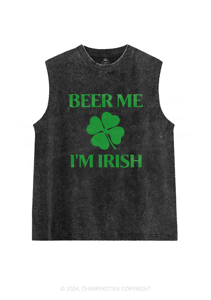 Beer Irish St Patricks Y2K Washed Tank Cherrykitten