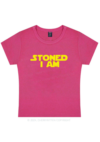 Stoned I Am Y2K Baby Tee Cherrykitten