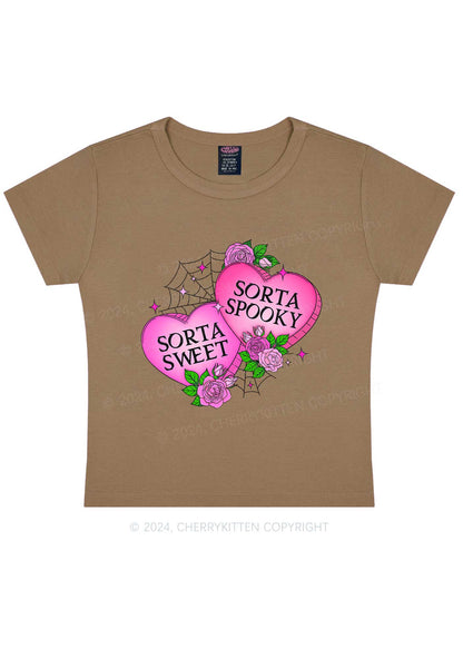 Sorta Spooky Y2K Valentine's Day Baby Tee Cherrykitten