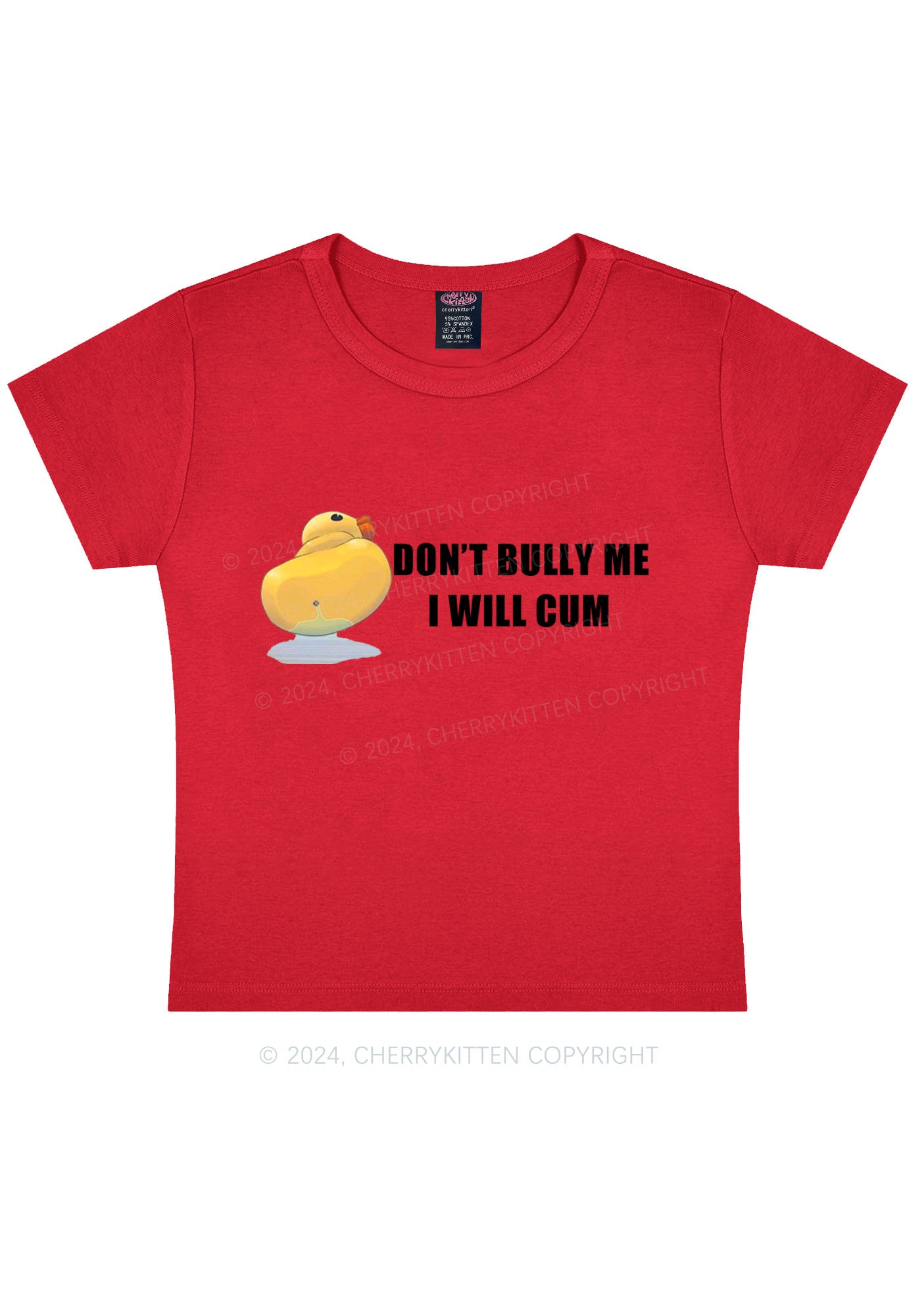 Don't Bully Duck Y2K Baby Tee Cherrykitten