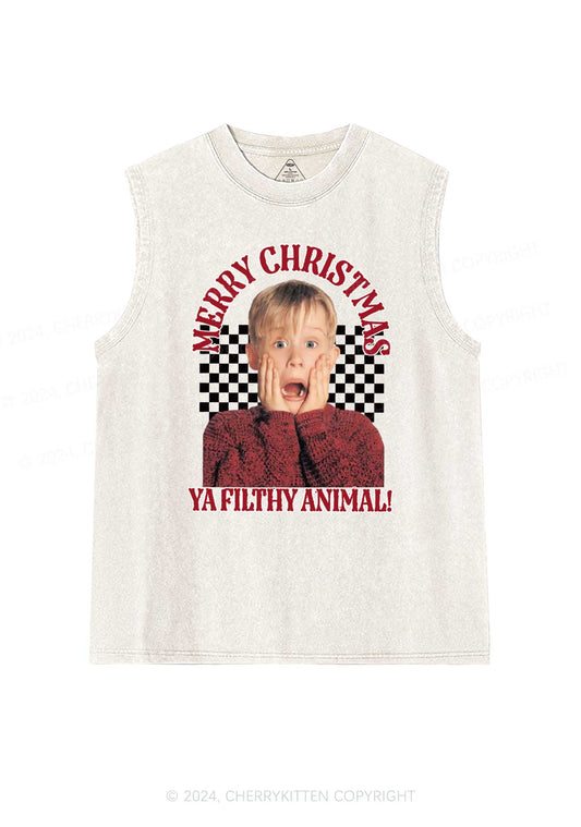 Christmas Movies Y2K Washed Tank Cherrykitten