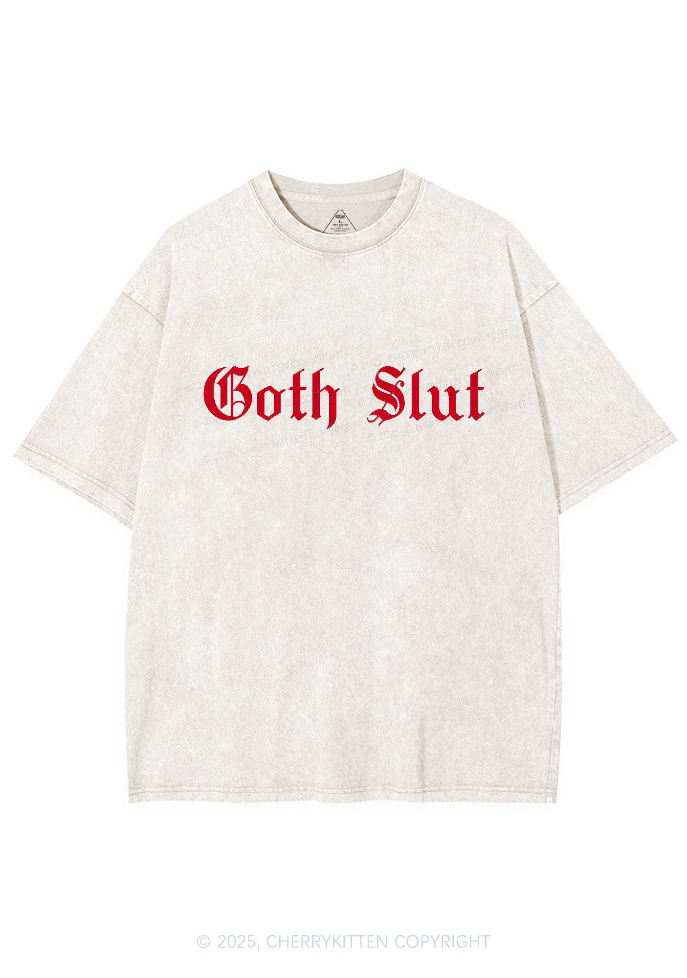 Goth Slxt Y2K Washed Tee Cherrykitten