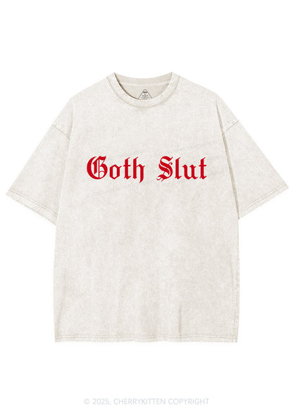 Goth Slxt Y2K Washed Tee Cherrykitten