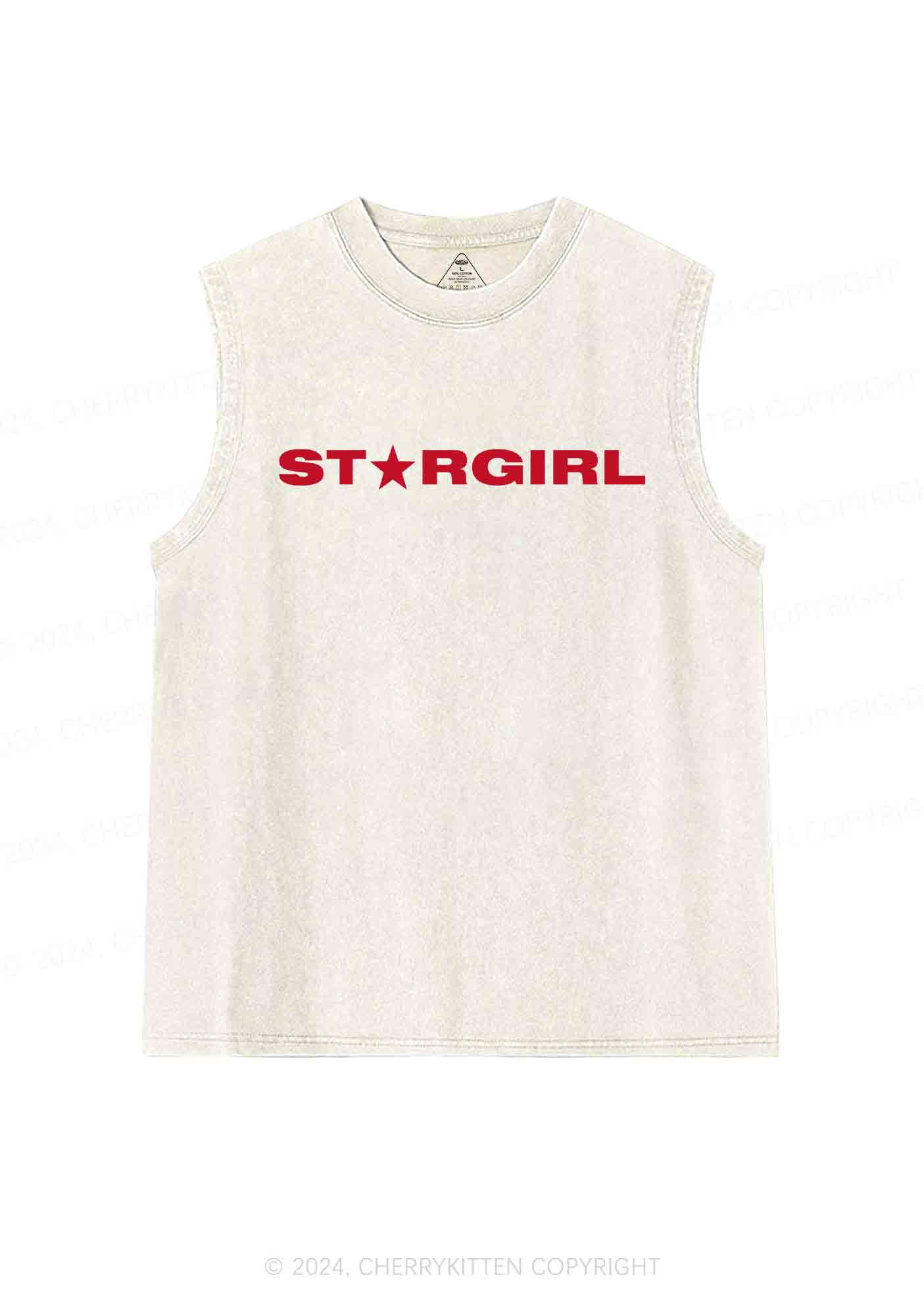 Red Stargirl Y2K Washed Tank Cherrykitten