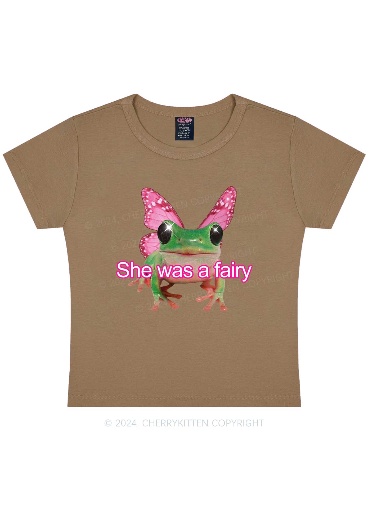 Fairy Frog Y2K Baby Tee Cherrykitten