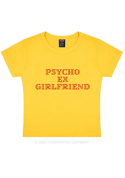 Psycho Ex Girlfriend Y2K Baby Tee Cherrykitten