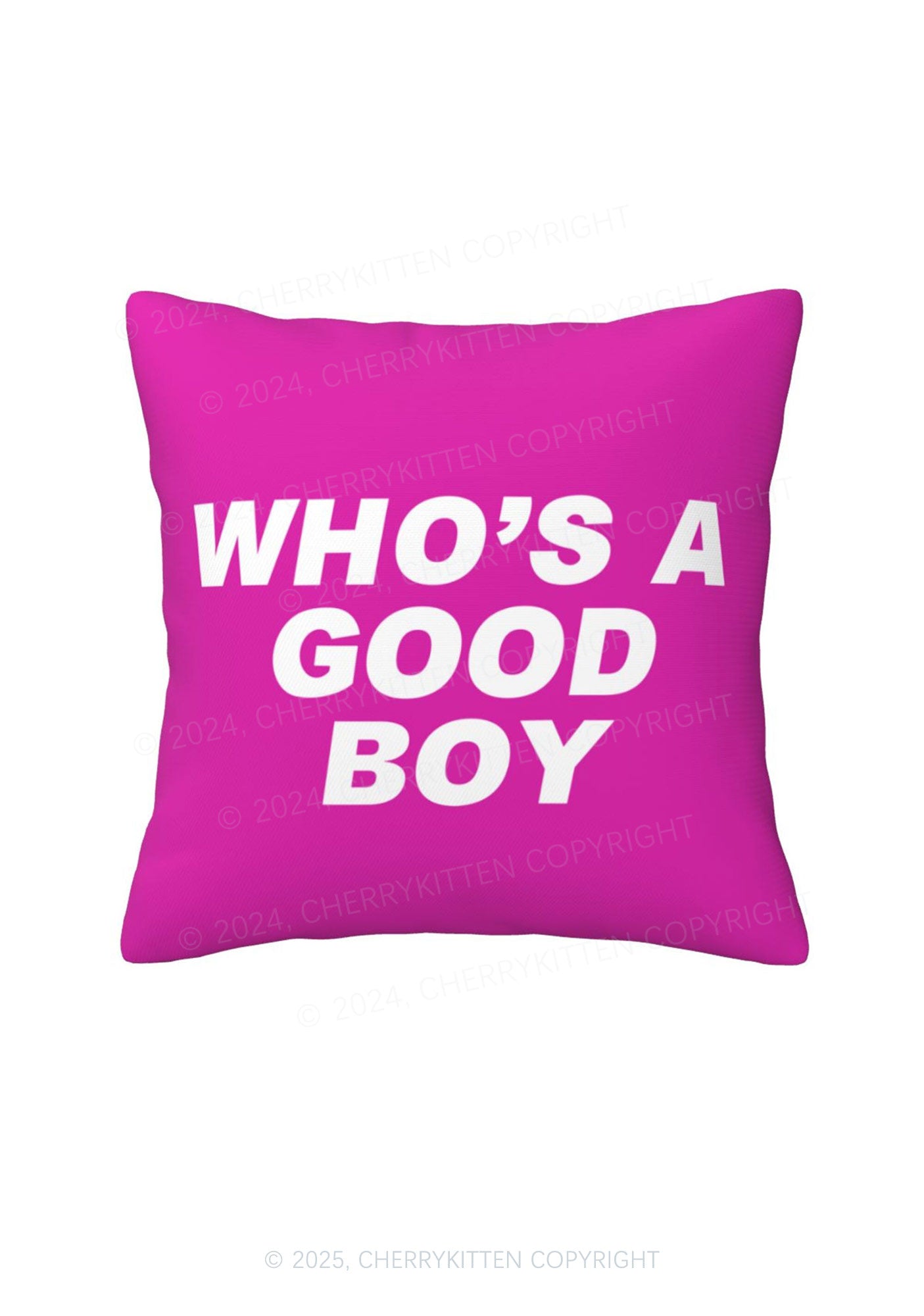 Who's A Good Boy Y2K Throw Pillow Cover Cherrykitten