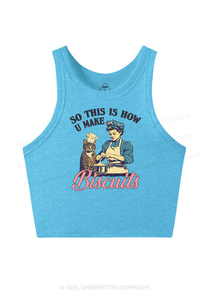 How U Make Biscuits Y2K Crop Tank Top Cherrykitten