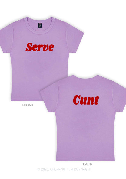 Serve Cxxt Two Sides Y2K Baby Tee Cherrykitten