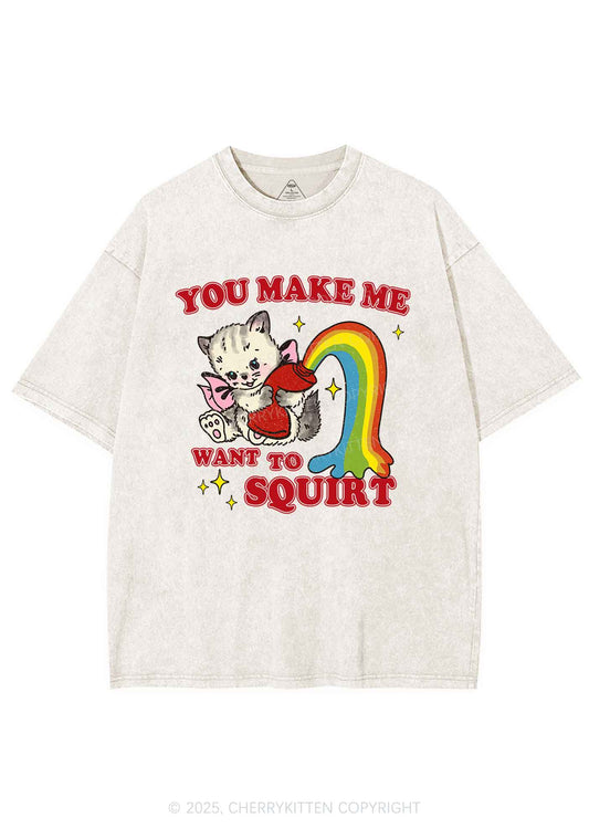 You Make Me Squirt Y2K Washed Tee Cherrykitten