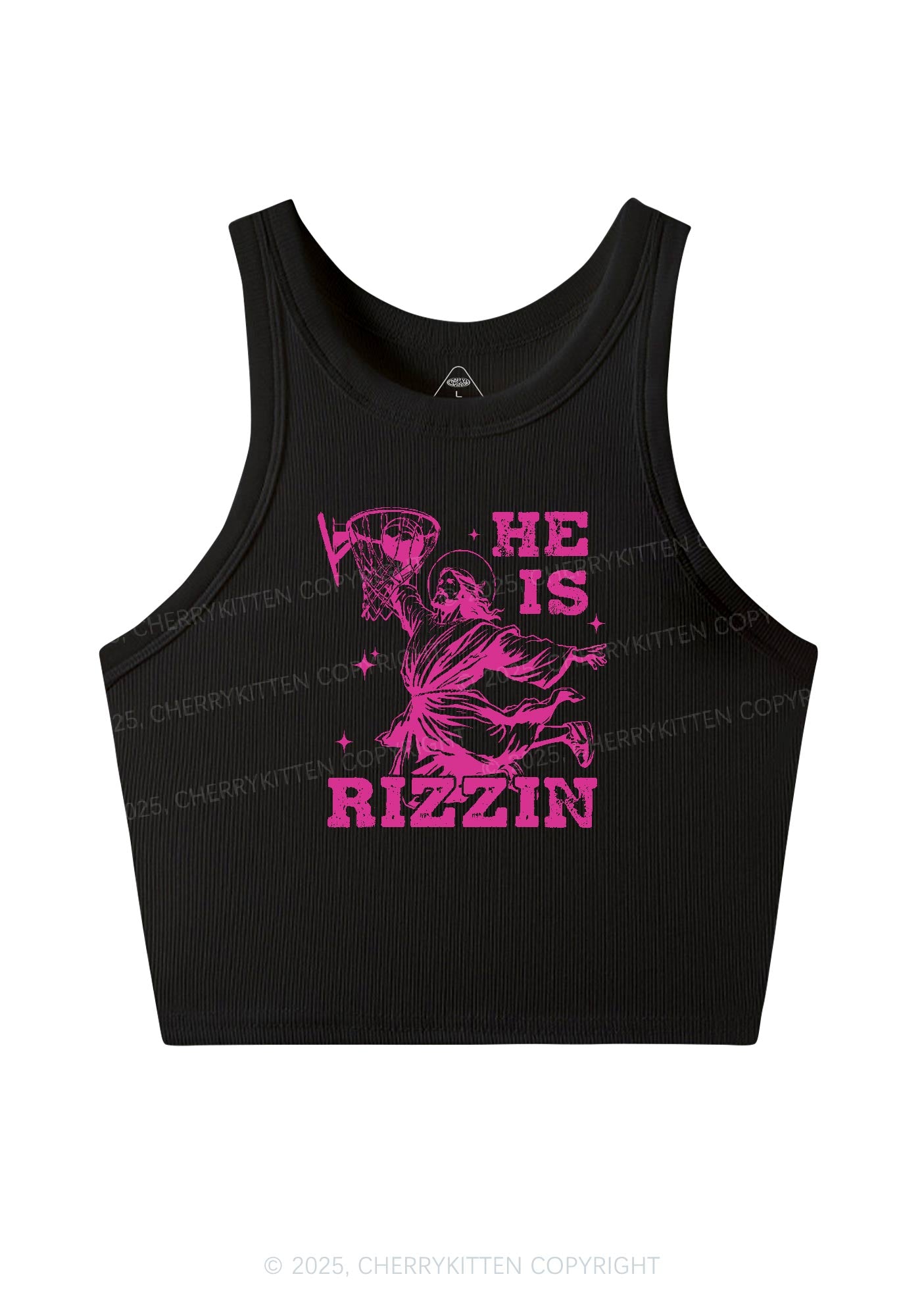 He Is Rizzin Y2K Crop Tank Top Cherrykitten