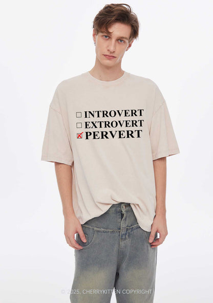 Be Pervert Y2K Washed Tee Cherrykitten