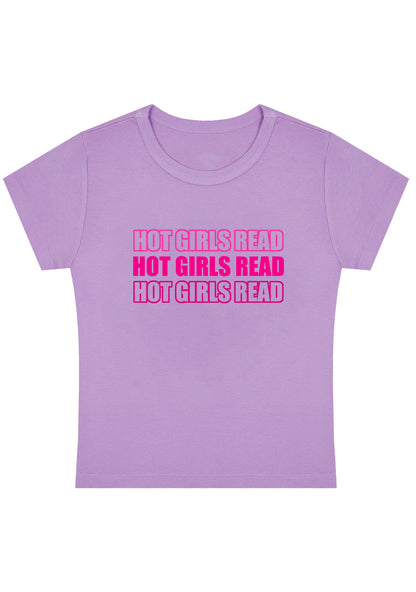 Hot Girls Read Y2K Baby Tee