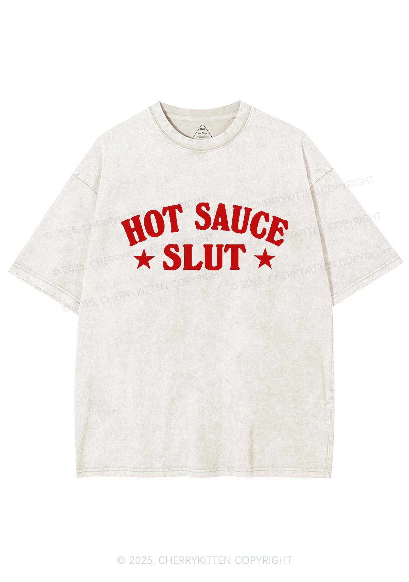 Hot Sauce Slxt Y2K Washed Tee Cherrykitten