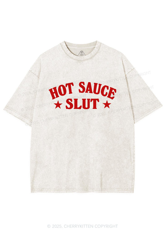 Hot Sauce Slxt Y2K Washed Tee Cherrykitten