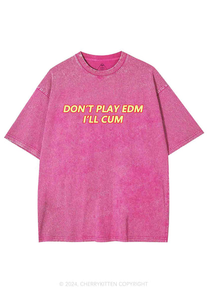 Dont Play Edm Y2K Washed Tee Cherrykitten