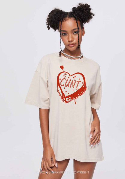 Cxxt Cake Y2K Valentine's Day Washed Tee Cherrykitten