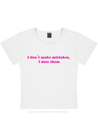 Curvy I Don't Make Mistakes Y2K Baby Tee Cherrykitten