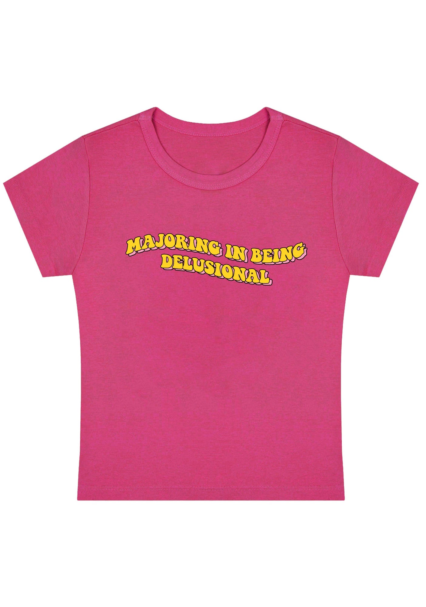 Curvy Majoring In Being Delusional Baby Tee