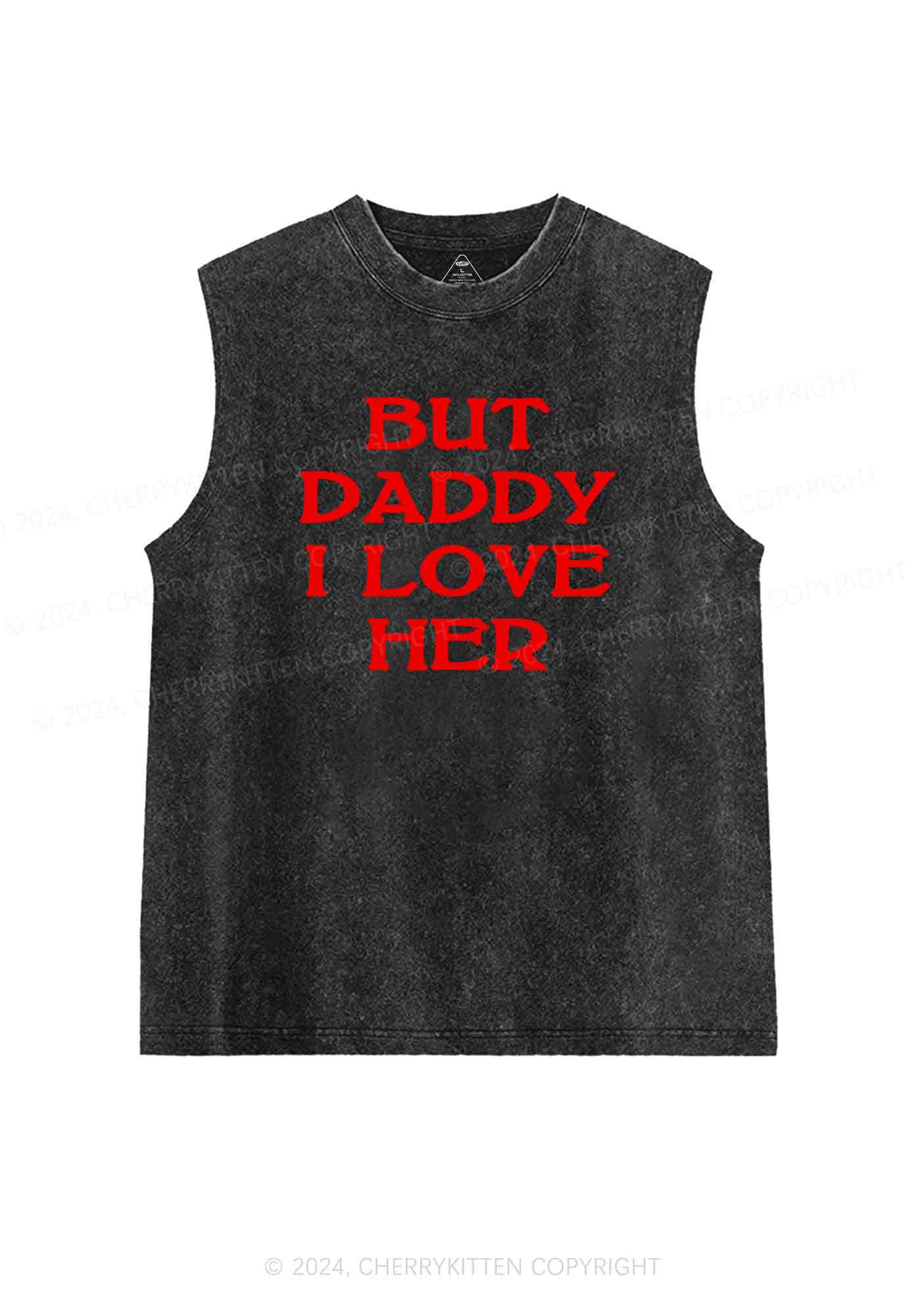 But Daddy I Love Her Y2K Washed Tank Cherrykitten