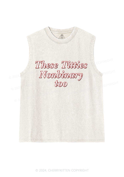 Txtties Nonbinary Too Y2K Washed Tank Cherrykitten