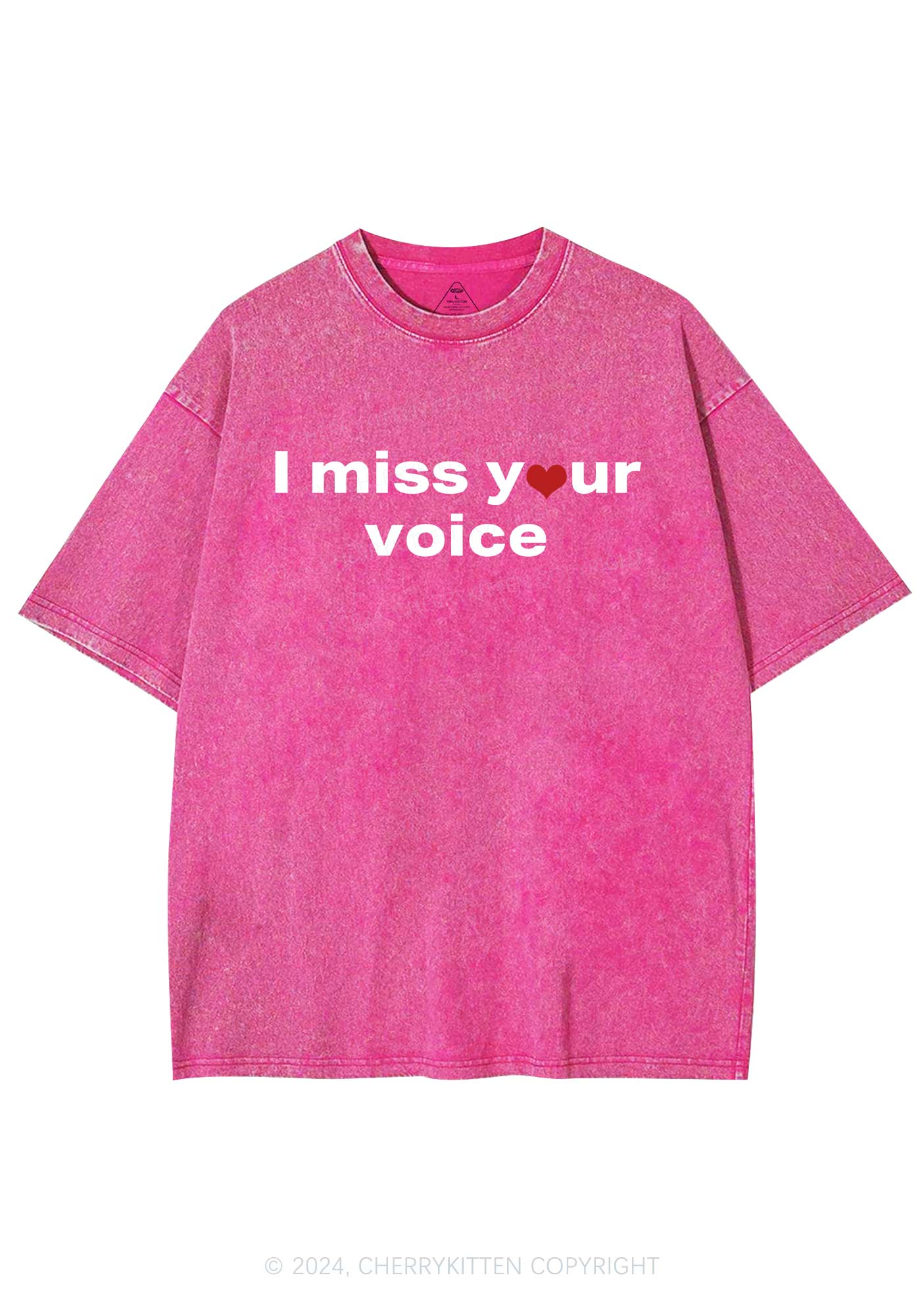 Miss Your Voice Y2K Valentine's Day Washed Tee Cherrykitten