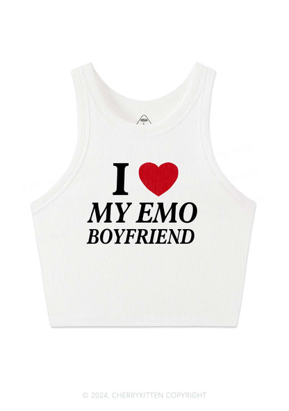 I Love My Emo BF Y2K Valentine's Day Crop Tank Top Cherrykitten