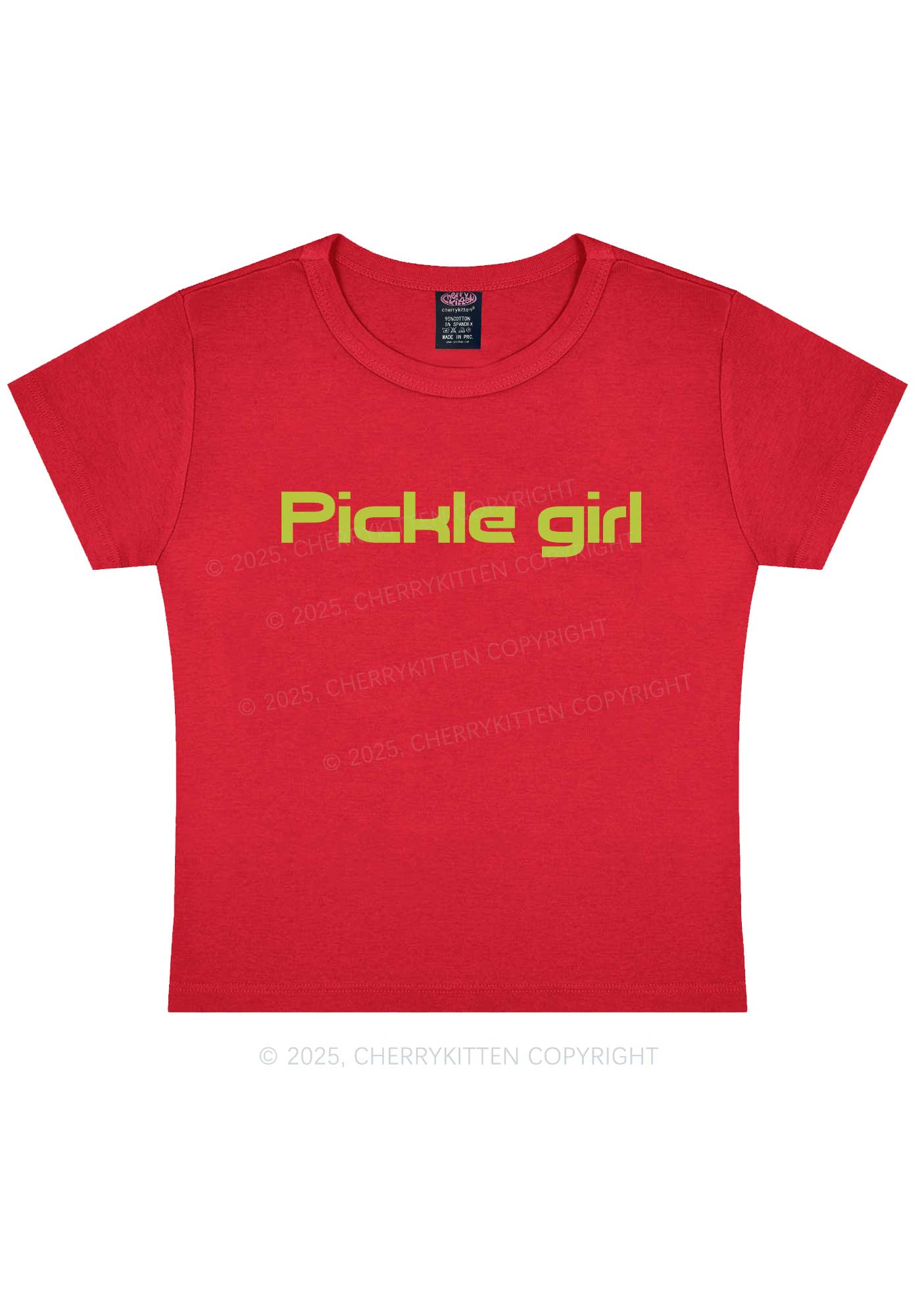 Pickle Girl Y2K Baby Tee Cherrykitten