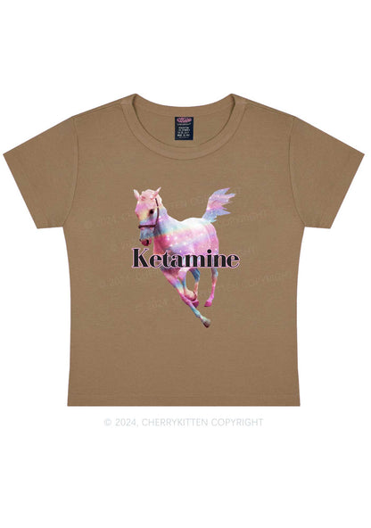 Pink Horse Y2K Baby Tee Cherrykitten