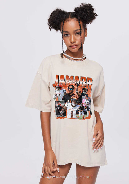 Orange Jamarr Y2K Super Bowl Washed Tee Cherrykitten