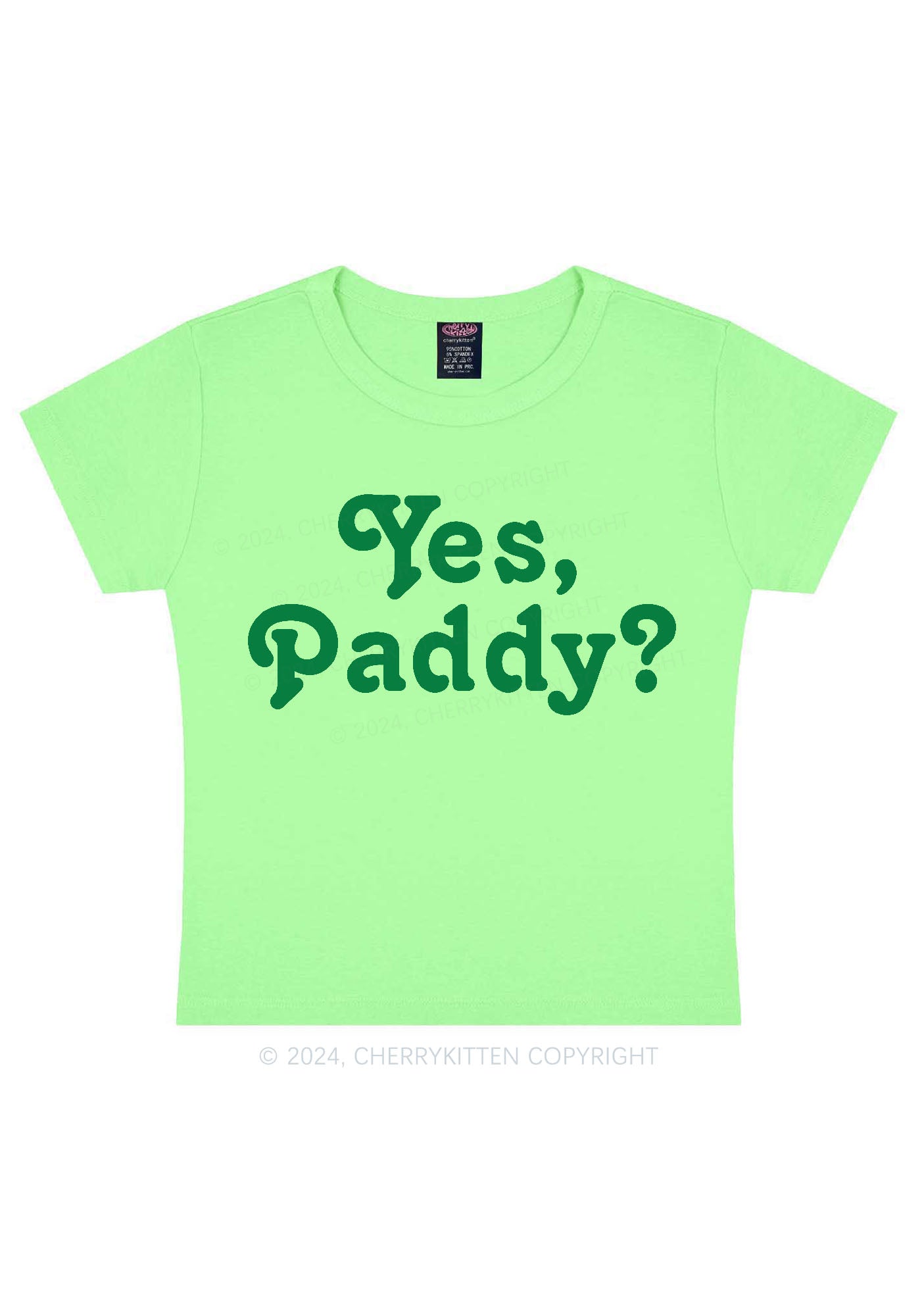 Yes Paddy St Patricks Y2K Baby Tee Cherrykitten