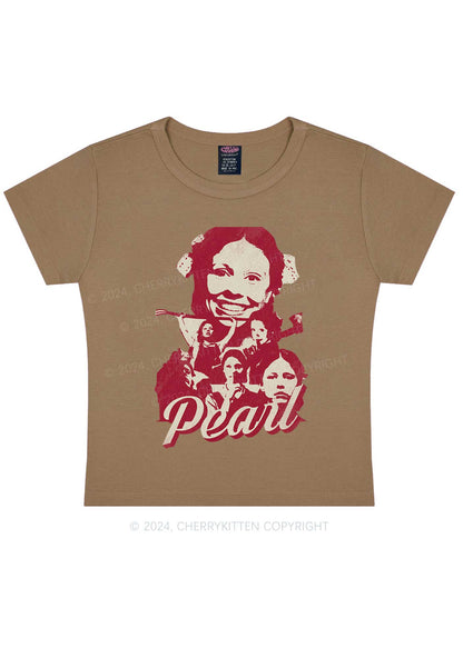 Halloween Pearl Smile Y2K Baby Tee Cherrykitten