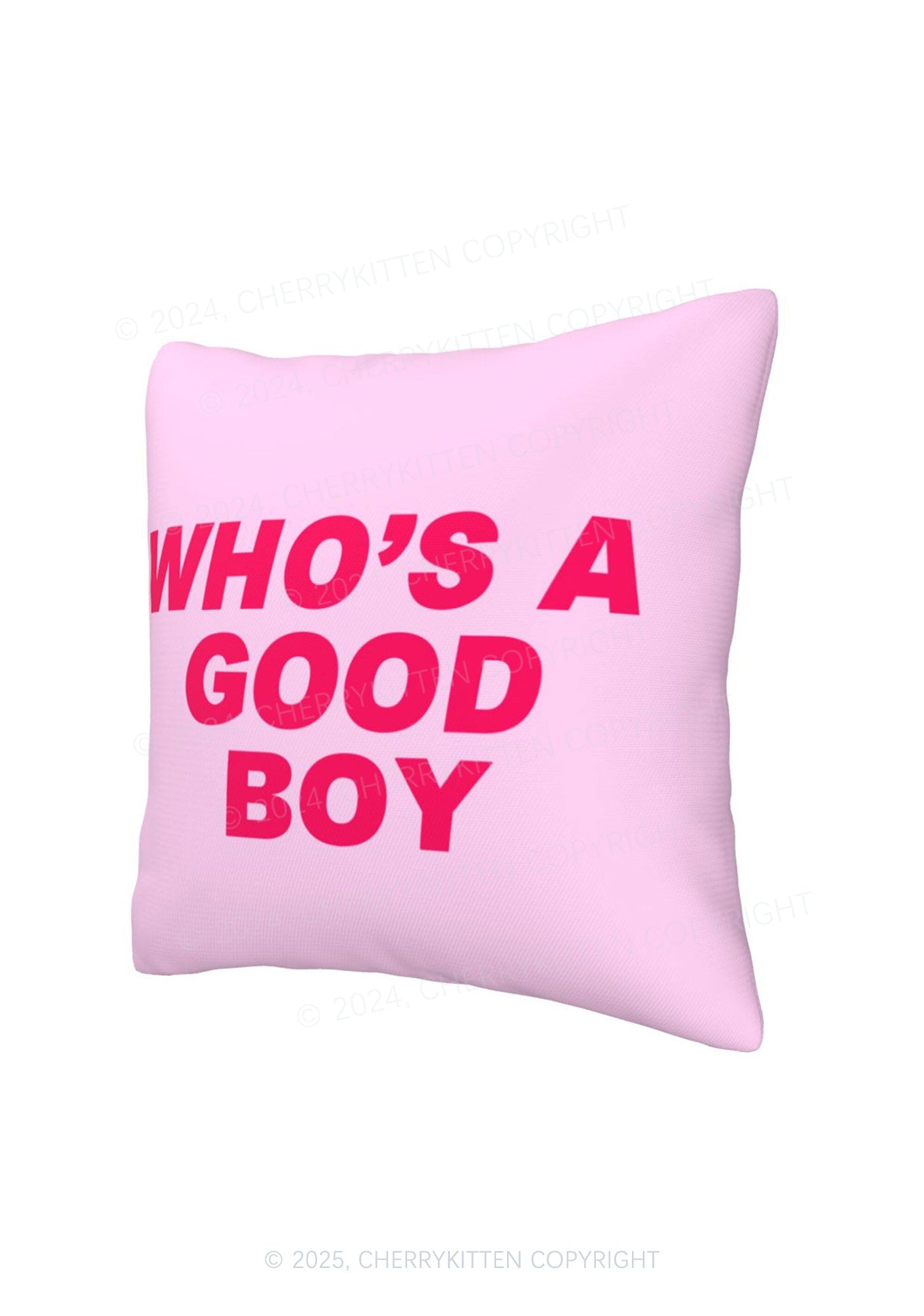 Who's A Good Boy Y2K Throw Pillow Cover Cherrykitten