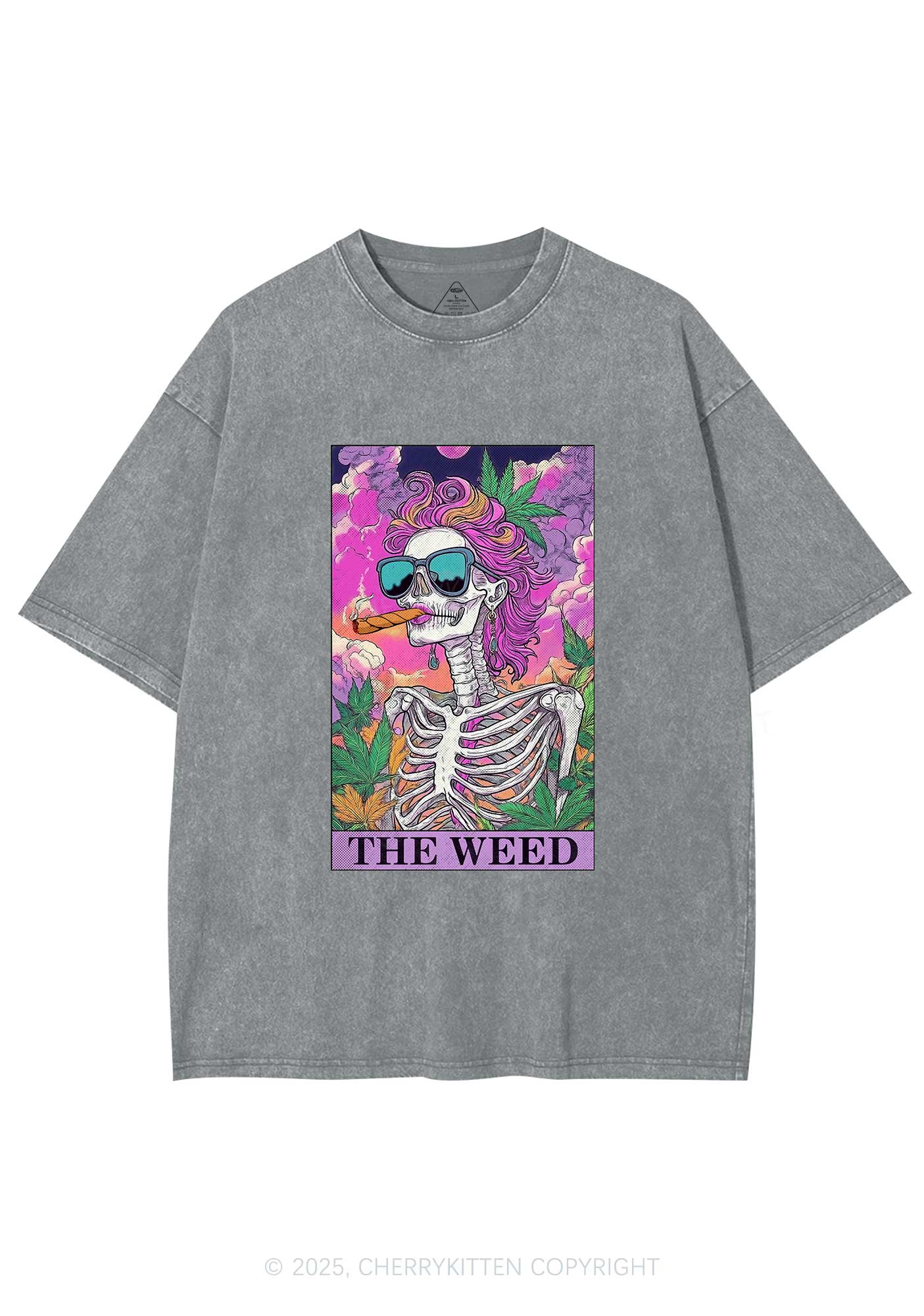 The Wxxd Skeleton Y2K Washed Tee Cherrykitten