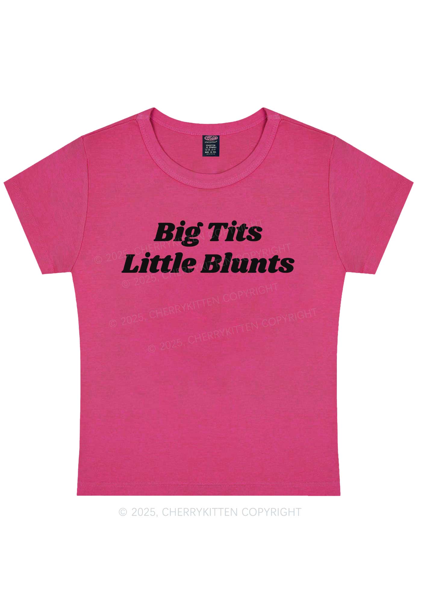 Big Txts Little Blunts Y2K Baby Tee Cherrykitten