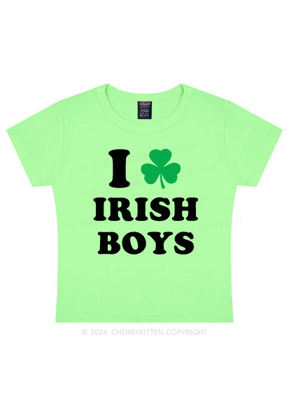 Irish Boys St Patricks Y2K Baby Tee Cherrykitten