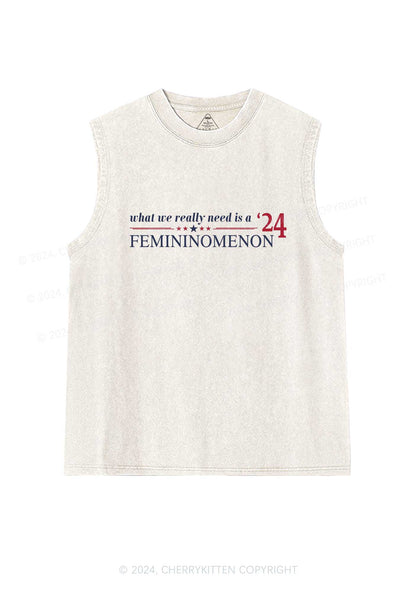 We Need Femininomenon Y2K Washed Tank Cherrykitten