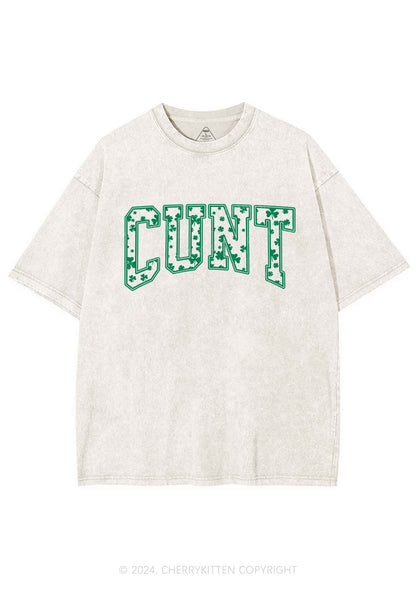 Green Cxxt St Patricks Y2K Washed Tee Cherrykitten