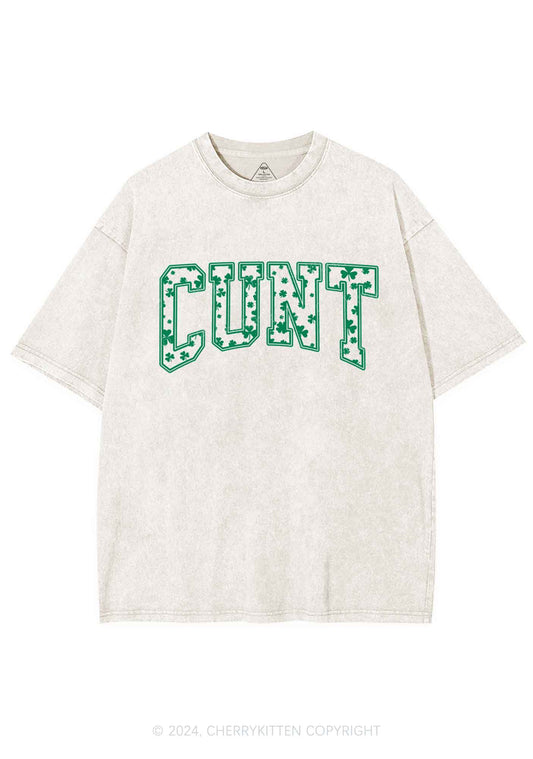 Green Cxxt St Patricks Y2K Washed Tee Cherrykitten