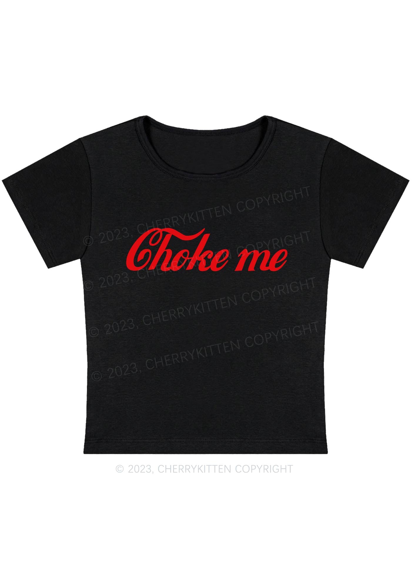 Curvy Choke Me Y2K Baby Tee Cherrykitten